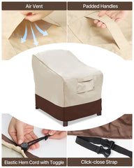 Vailge Patio Chair Cover dimensions 38"Wx31"Dx29"H