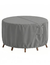 Vailge Round Outdoor Table Cover grey model front view