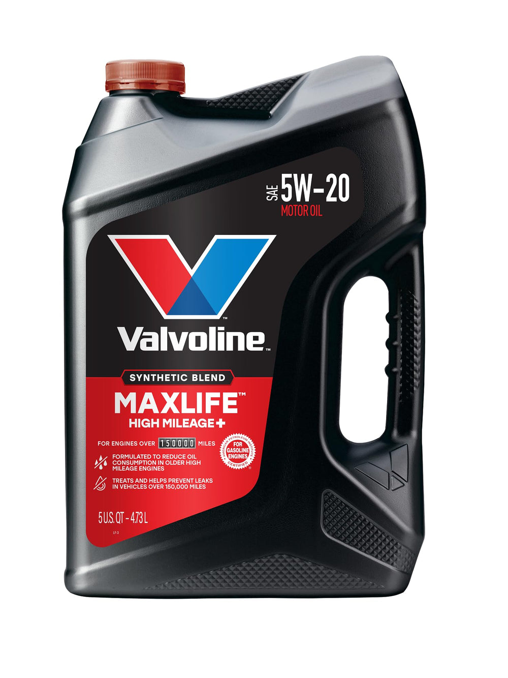 Valvoline High Mileage 150K 5W-20 Motor Oil 5 Quart front view