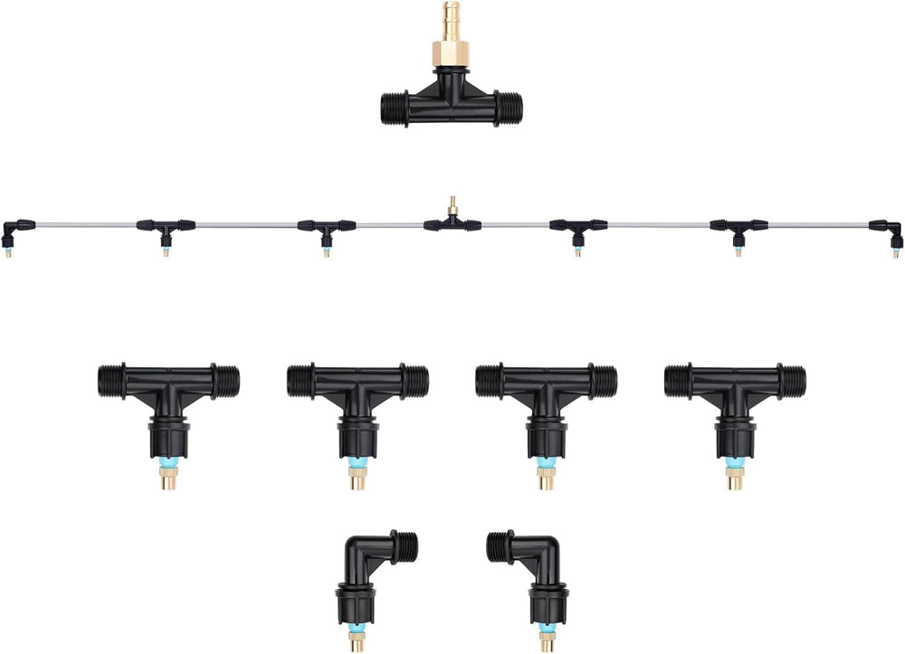 VANPET 6-Nozzle Boom Wand front view with adjustable nozzles