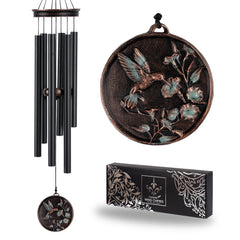 Vanquer Vintage Wind Chimes 34 inch black model front view