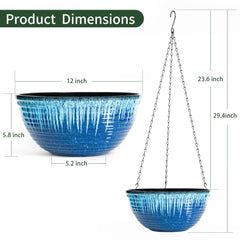 Vanslogreen hanging planter with plants indoors
