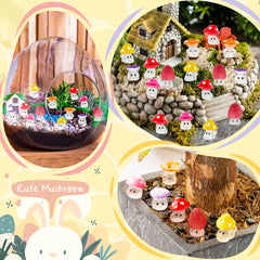 Variety of styles in GDZRDFLH Mini Mushroom Figurines