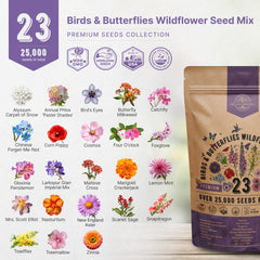 Variety of wildflowers grown from Organo Republic seeds
