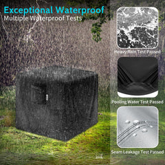 VARIETYFACE fire pit cover with dual mesh vents