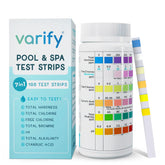 VARIFY 7in1 Pool Test Strips front view with packaging
