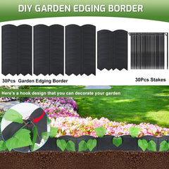 Vashly garden edging defining a flower bed