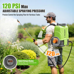 VAXMAY sprayer showing included 2.6Ah battery and charger