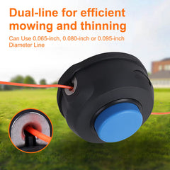 VBSYBO T25 Trimmer Head installed on a Husqvarna weed eater