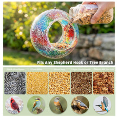VCUTEKA Bird Feeder filled with seeds