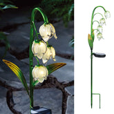 VCUTEKA solar garden light lily of the valley front view