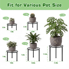 VECELO Metal Plant Stand displaying a potted plant