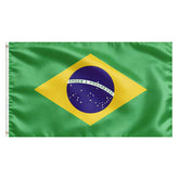 VELIFFCO Brazil Flag 3x5 Ft front view with brass grommets