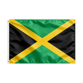 VELIFFCO Jamaica Flag 3x5 Ft front view with brass grommets