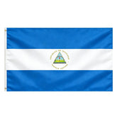 VELIFFCO Nicaragua Flag 3x5 Ft front view with brass grommets