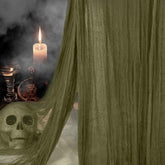 Vellibring 400" x 85" green Halloween creepy cloth front view