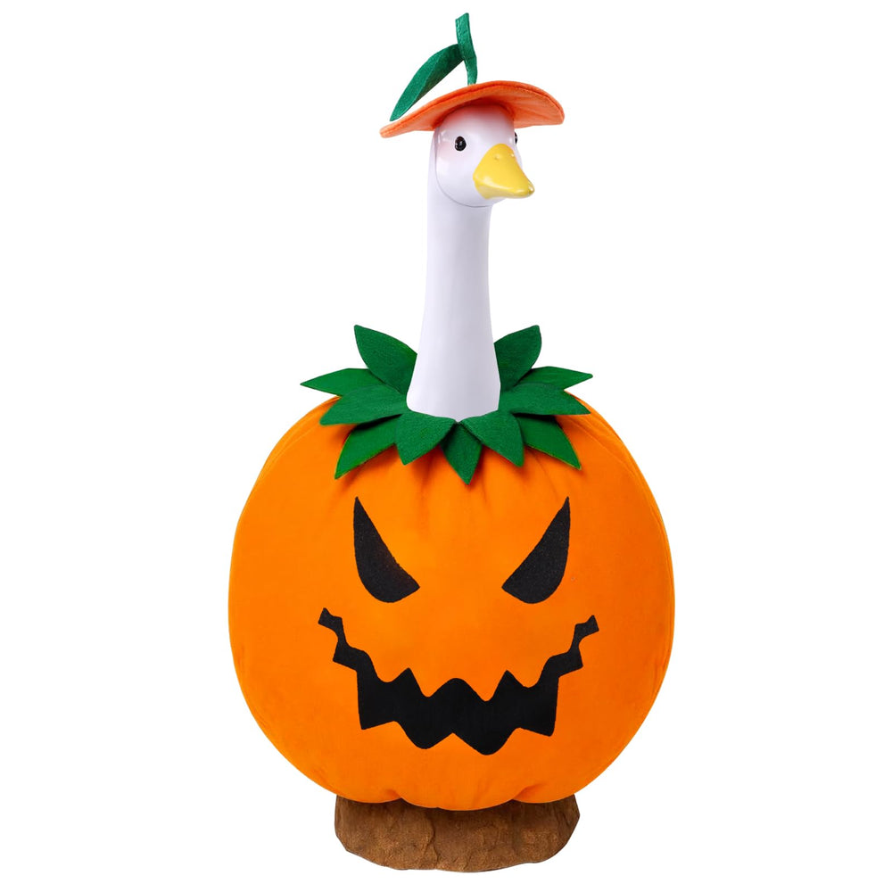 Vellibring Halloween Pumpkin Goose Outfit with hat front view