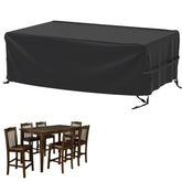Velway Patio Furniture Cover 84"L x 52"W x 29"H, Black front view