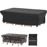 Velway Patio Furniture Cover front view in black