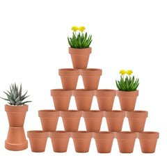 vensovo 3 inch terracotta pot front view