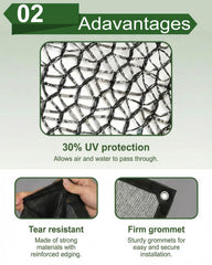 vensovo 30% Shade Cloth in garden setting