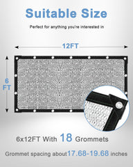 vensovo shade cloth showing grommets for secure installation