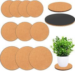 Venyat Cork Plant Coasters 10 Pack in various sizes