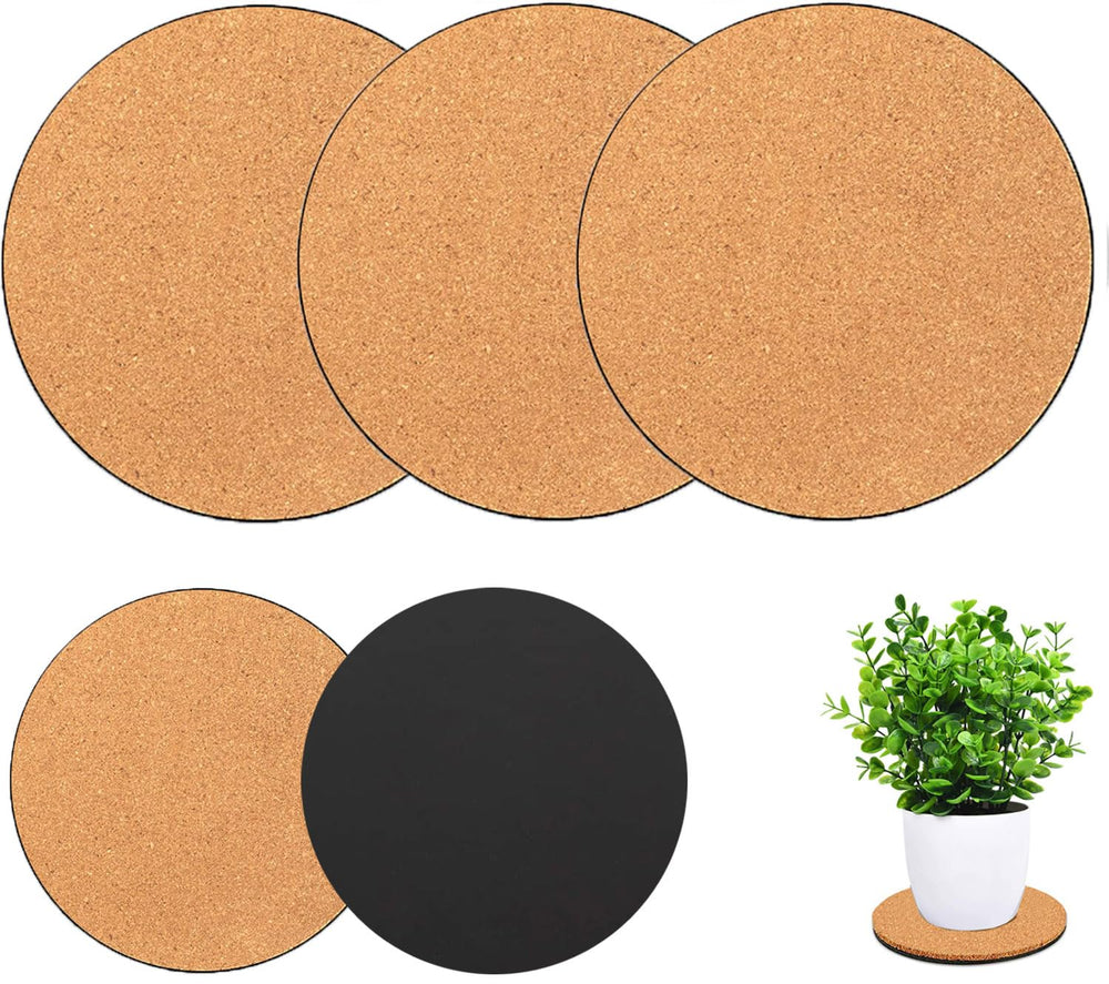 Venyat cork plant mat set in nude colour, 8 inch size