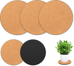 Venyat cork plant mat set in nude colour, 8 inch size