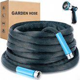 VERDOW 50 Ft garden hose with nozzle in black and blue