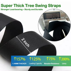 Veriluck Tree Swing Straps hanging from a tree branch