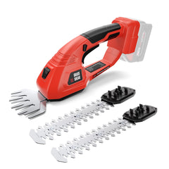 VERVEWAVE Cordless Hedge Trimmer front view with red body