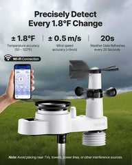VEVOR 5-in-1 Wi-Fi Weather Station indoor display