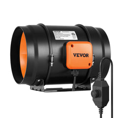VEVOR 8-inch inline duct fan front view with controller