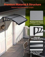 VEVOR awning installed above a door