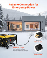 VEVOR power inlet box with flip cover and LED indicator