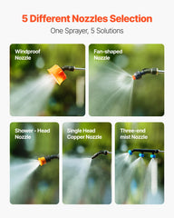VEVOR Sprayer includes multiple nozzles and accessories