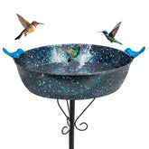 VEWOSTAR 3-inch deep metal bird bath front view