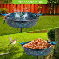 VEWOSTAR bird bath with three metal stakes