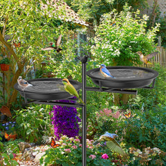 VeyFolzin.st 46 Inch Metal Bird Bath side view with stand