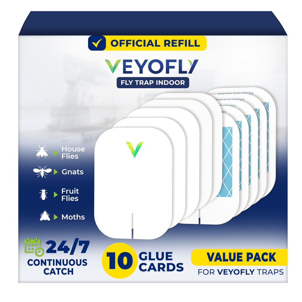 VEYOFLY Refill Fruit Fly Traps pack of 10 front view