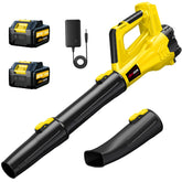 VIBOGEN Cordless Leaf Blower bright yellow front view
