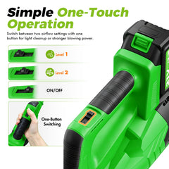 VIBOGEN Leaf Blower with battery indicator light