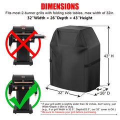 VIBOOS Grill Cover features hook and loop straps
