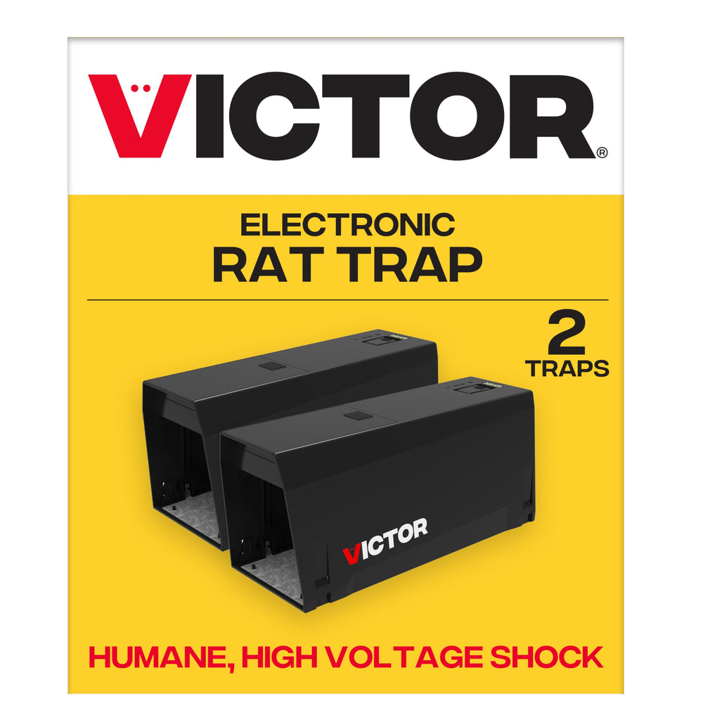 Victor Electronic Rat Trap 2-Pack front view with LED indicators
