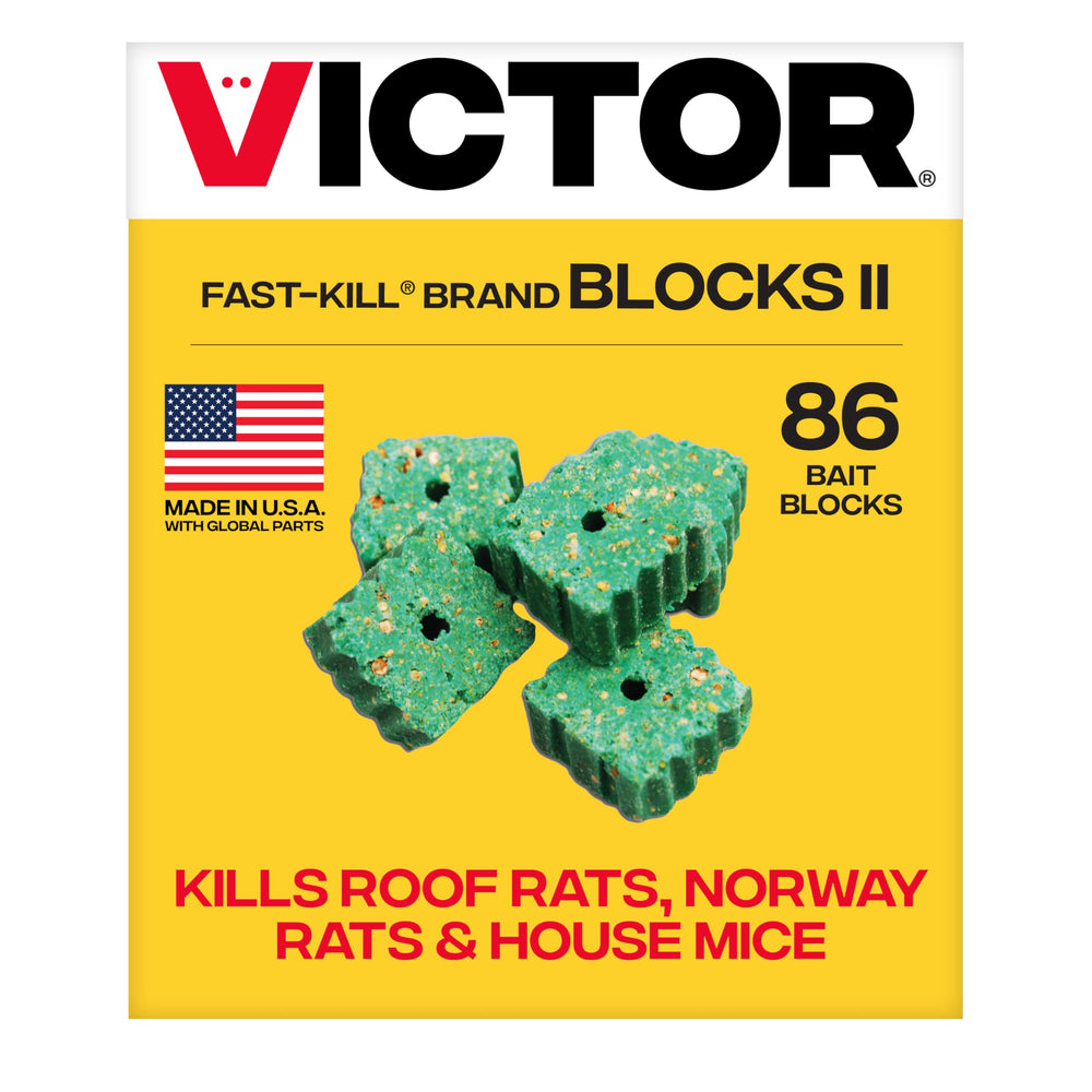 Victor Fast-Kill Bait Blocks II 4 lb bag front view