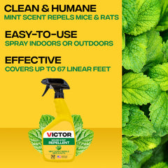Victor Mouse and Rat Repellent Spray label close-up