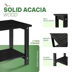 VICTORY RELAX Acacia Wood Adirondack Side Table assembly guide included