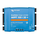 Victron Energy SmartSolar MPPT charge controller front view with Bluetooth connectivity