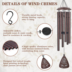 vifoew wind chime hanging in a garden setting